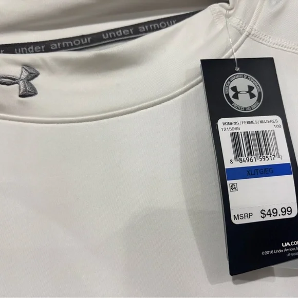 Under Armour Women's White Long Sleeve Tee - Picture 5 of 6